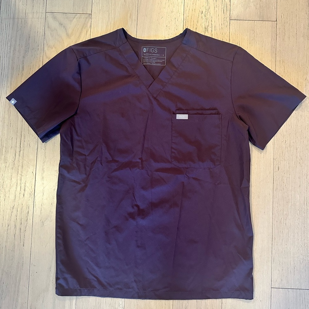Figs Brown Scrub top - worn once! “Technical” collection